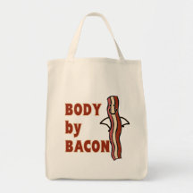 BACON Humor Body By Bacon Tote Bag