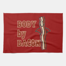 BACON Humor Body By Bacon Towel