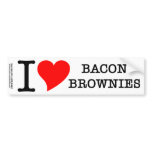 Bacon I Love Brownies bumper stickers