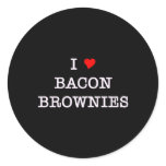 Bacon I Love Brownies stickers