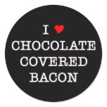 Bacon I Love Chocolate stickers