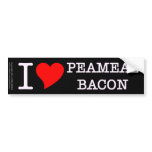 Bacon I Love Peameal bumper stickers