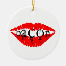 Bacon Lips Christmas Tree Ornament