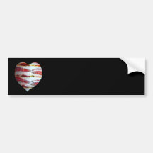 Bacon Love Heart Bumper Sticker