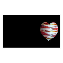 Bacon Love Heart Business Card Template
