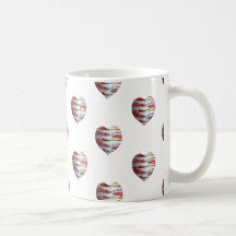 Bacon Love Heart Pattern Coffee Mug