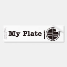 Bacon My Plate Bumper Stickers