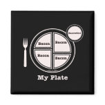 Bacon My Plate Fridge Magnets