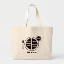 Bacon My Plate Tote Bags