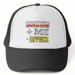 Bacon Plus Me Equals Happiness Funny hats
