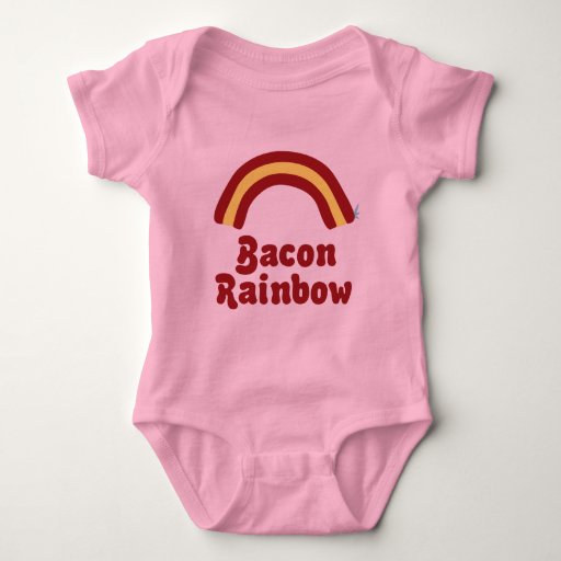 rainbow bacon t shirt