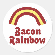 Bacon Rainbow Round Sticker