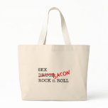 Bacon Sex Rock n Roll Tote Bag