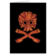 Bacon Skull and Crossbones Cards