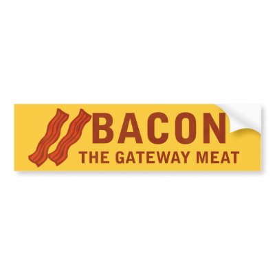 Bacon, The Gateway Meat Bumper Sticker by jamierushad