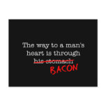 Bacon Way to a Man's Heart postcards