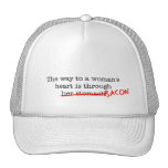 Bacon Woman's Heart Mesh Hats