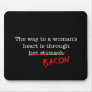 Bacon Woman's Heart Mouse Pad
