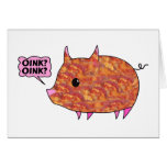 Bacon Wrapped Piggy Greeting Cards