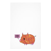 Bacon Wrapped Piggy Stationery Design