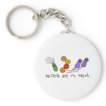 Bacteria are my friends keychains