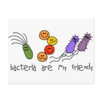 Bacteria are my friends postcard