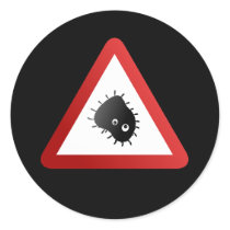 Bacteria Warning Sign Sticker