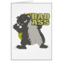 bad ass honey badger greeting card