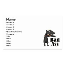 bad ass honey badger with a gun business card