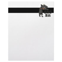 bad ass honey badger with a gun letterhead