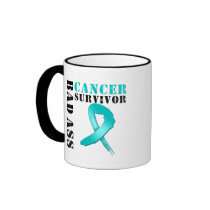 Bad Ass Ovarian Cancer Survivor Coffee Mugs