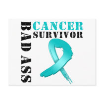 Bad Ass Ovarian Cancer Survivor Postcard
