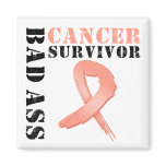 Bad Ass Uterine Cancer Survivor Refrigerator Magnets