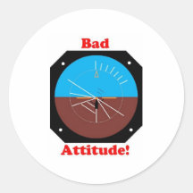 Bad Attitude Round Sticker