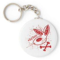 Bad Bunny in Red Keychain
