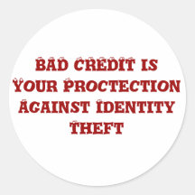 Bad Credit Round Stickers