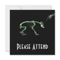 Bad Dog X-ray Skeleton in Green