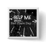 bad flare day bw button/badge/pin