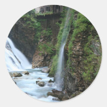 Bad Gastein upper falls Round Stickers