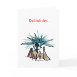 Bad Hair Day Barnacle Hair Stylist Cartoon cards