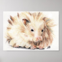 Bad Hair Day (Hamster) Poster Print
