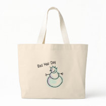 Bad Hair Day Snowman Canvas Bags