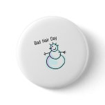 Bad Hair Day Snowman buttons