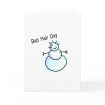 Bad Hair Day Snowman Card