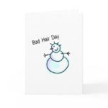 Bad Hair Day Snowman cards