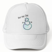 Bad Hair Day Snowman Trucker Hat