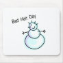 Bad Hair Day Snowman Mouse Pad