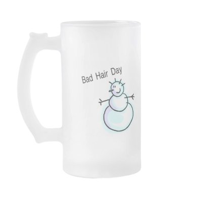 Bad Hair Day Snowman Mug by TeeZazzle