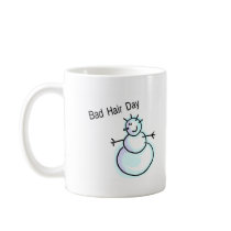 Bad Hair Day Snowman Coffee Mug