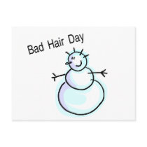 Bad Hair Day Snowman Post Cards